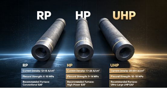 Selection of UHP/HP/RP Graphite Electrodes and EAF Operation Precautions