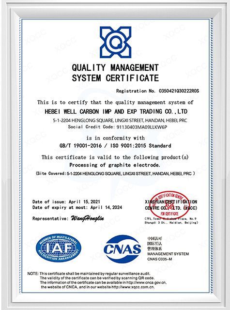 Well Carbon Quality Certificate EN