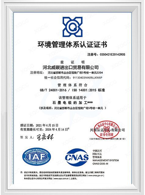 Well Carbon Environment Certificate CN